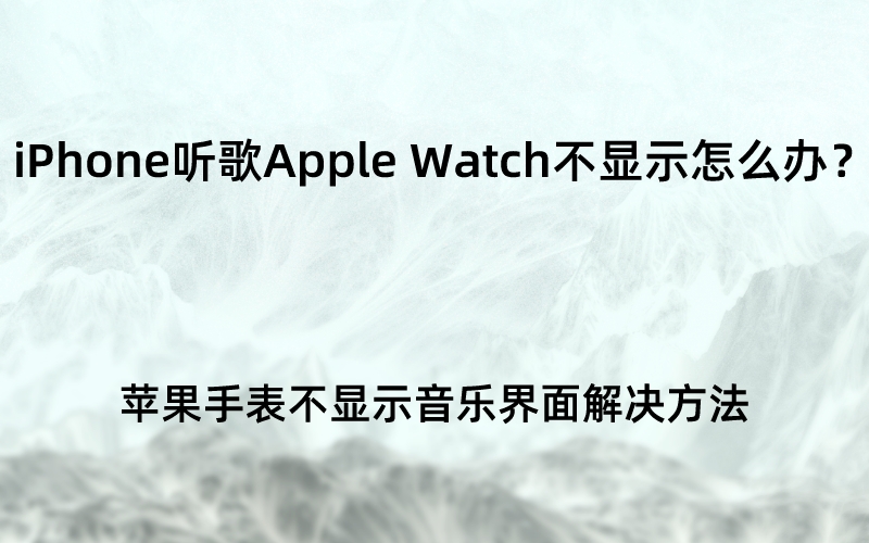 iPhone听歌Apple Watch不显示怎么办？苹果手表不显示音乐界面解决方法