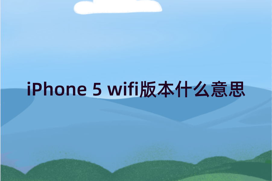 iPhone 5 wifi版本什么意思？和插卡版的区别
